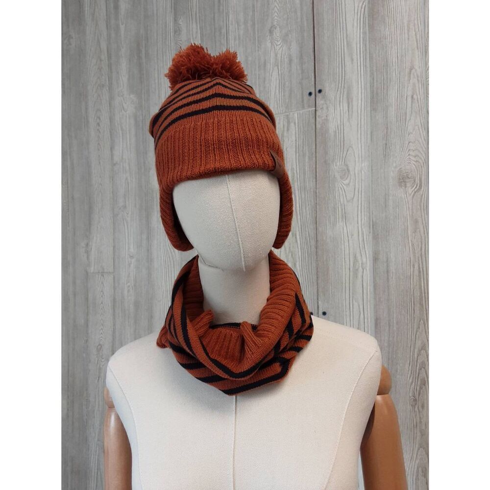 JANGANNSA Knitted Baby Hat Scarf Set Winter Warm Boys Girls Beanie Fleece Lining